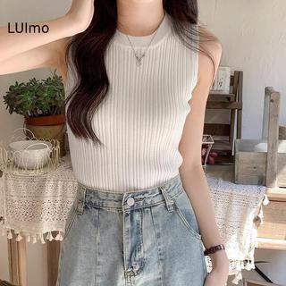 LUImo Nữ Màu Trơn Cơ Bản Tròn Ne Nhiều Màu Sắc Thường Ngày Tất Cả Trận Đấu Xe Tăng Không Tay SBS