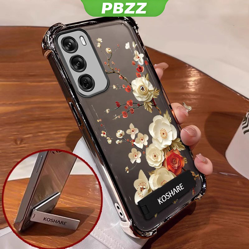 Ốp Lưng Cho VIVO Y19S 4G 2024 Vỏ Điện Thoại Vỏ Mềm Silicon Chống Sốc Thiết Kế Mới Hoa Thẩm Mỹ Có Giá Đỡ SJCBZZH01
