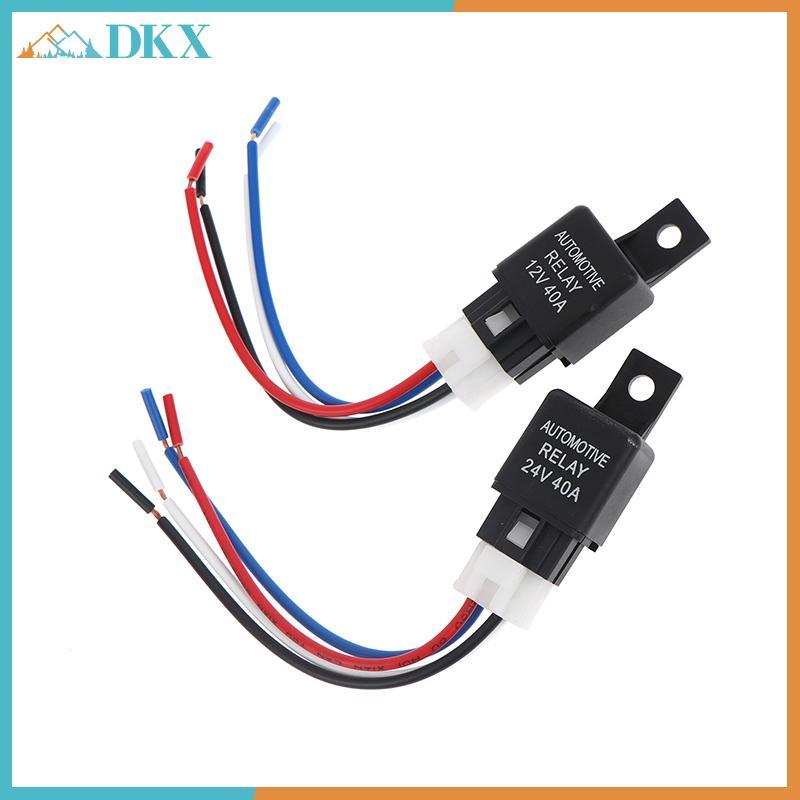 Rơle ô tô ô tô DKX 12V / 24V 40A 4 chân SPST Loại tiếp xúc cho đèn nhấp nháy Đèn sương mù Báo động ô tô và hơn thế nữa.