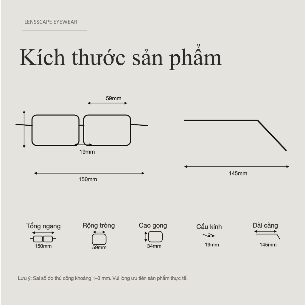 LENSSCAPE-Kính chống ánh sáng xanh 0 độ nửa gọng | Gọng kim loại | Tròng PC | Size 59-19-145 | ~21g | Hợp mặt nhỏ | LENSSCAPE EYEWEAR*
