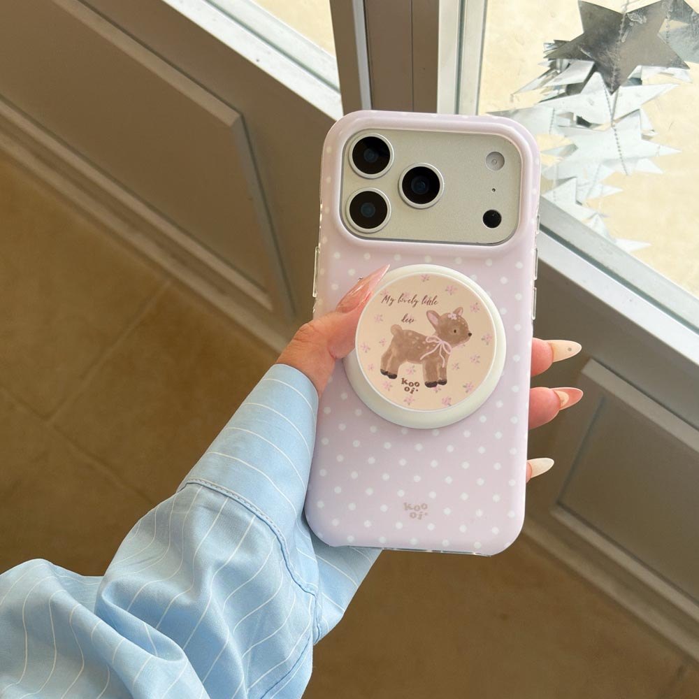 Ốp Lưng Cứng Tương Thích Với iPhone 13 14 14Pro 14ProMax 15 15Pro 15ProMax 16 16Pro 16ProMax 17 17Pro 17ProMax Ốp Nam Châm Họa Tiết Điểm Sóng Tím