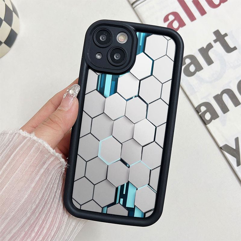 Ốp Lưng Tương Thích Cho iPhone 17 Air 16 15 14 13 12 11 Pro X XR XS Max SE 2020 6 6S 7 8 Plus Chống Rơi Thiết Kế Mắt Thiên Thần Họa Tiết Lưới JGS257