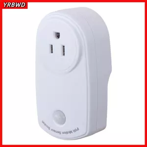 Công tắc cảm biến chuyển động YRBWD, Ổ cắm đèn cảm biến chuyển động màu trắng bằng nhựa, Đồng di động 120V / 60HZ Ổ cắm cảm ứng hồng ngoại con người Electrician