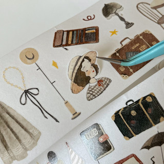 Tape Yier bế viền Travel Diary vibe cổ điển
