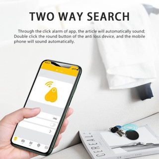 【COD】Thiết bị chống mất hình tròn Bluetooth 5.0 cho người cao tuổi và trẻ em, nhỏ gọn, thời gian chờ lâu, an toàn.