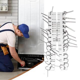 Dioo Dioo Hilitand Ống mao dẫn Thiết kế móng vuốt kép bằng thép không gỉ với thang đo hệ mét song ngữ cho hệ thống lạnh HVAC Đo ống đồng