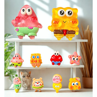 Set charm bọt biển 10 món SpongeBob + Patrick vui nhộn - 2 CHARM TO 8 CHARM NHỎ