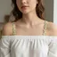 BORAGETE 1 Cặp Dây Đeo Áo Ngực Hoa, Dây Đeo Vai Co Giãn Có Thể Điều Chỉnh, Quà Tặng Ren Chống Trơn Trượt Hoa Dây Đeo Vai Nữ