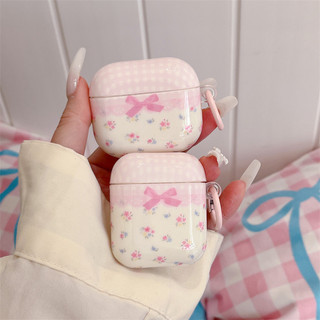 Nơ in hoa cho AirPods 1 / 2 3 Pro Pro2 pro3 Bộ tai nghe Airpods4 Vỏ bảo vệ Bluetooth không dây AirPods Pro i3 i4 pro3 Vỏ bảo vệ tai nghe