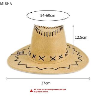 Misa Mũ Cao Bồi Da Lộn Bò Phong Cách Phương Tây, Unisex, Đẹp cho Dự Tiệc và Thời Trang