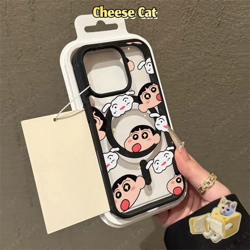 Chú chó con hoạt hình dễ thương Ốp điện thoại từ tính cho iPhone 11 12 13 14 15 16 17 Pro Max 7 Plus Xs Max Vỏ dễ thương