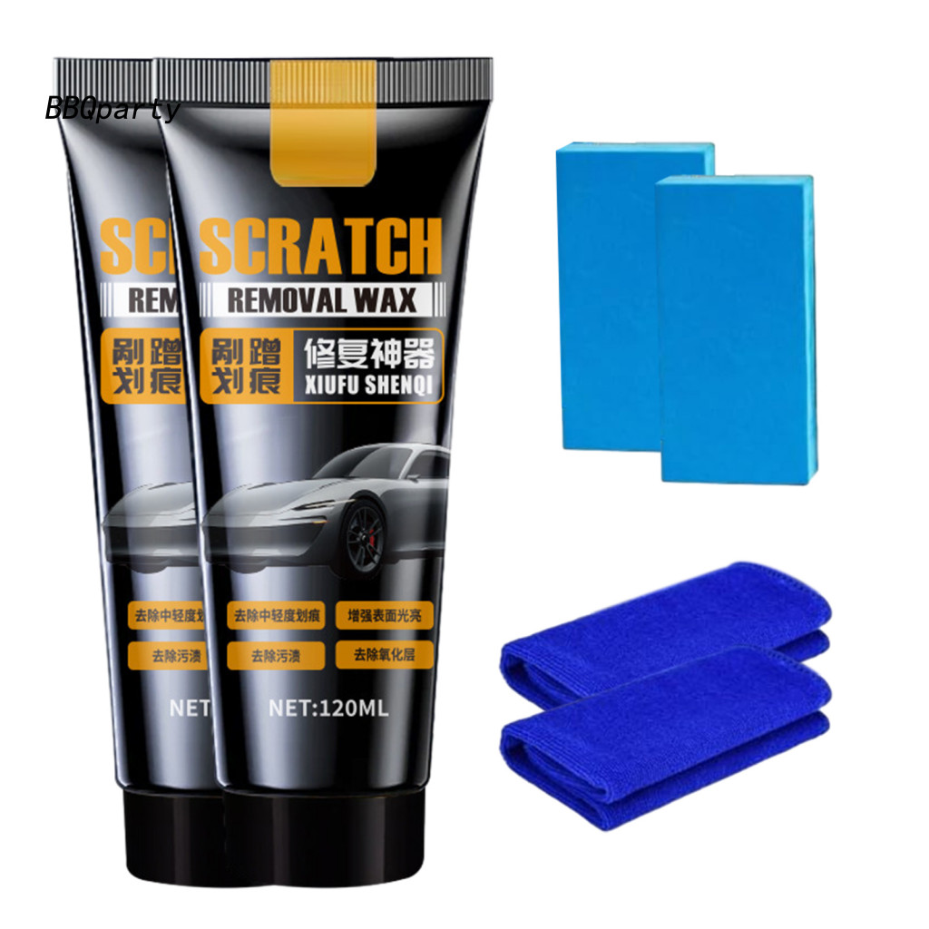 BBQparty Kem sửa chữa 120ml – Sáp tẩy vết xước cho ô tô, Bộ sửa chữa sơn ô tô, Dễ dàng sửa chữa trầy xước và vết xước cho khu vực Đông Nam