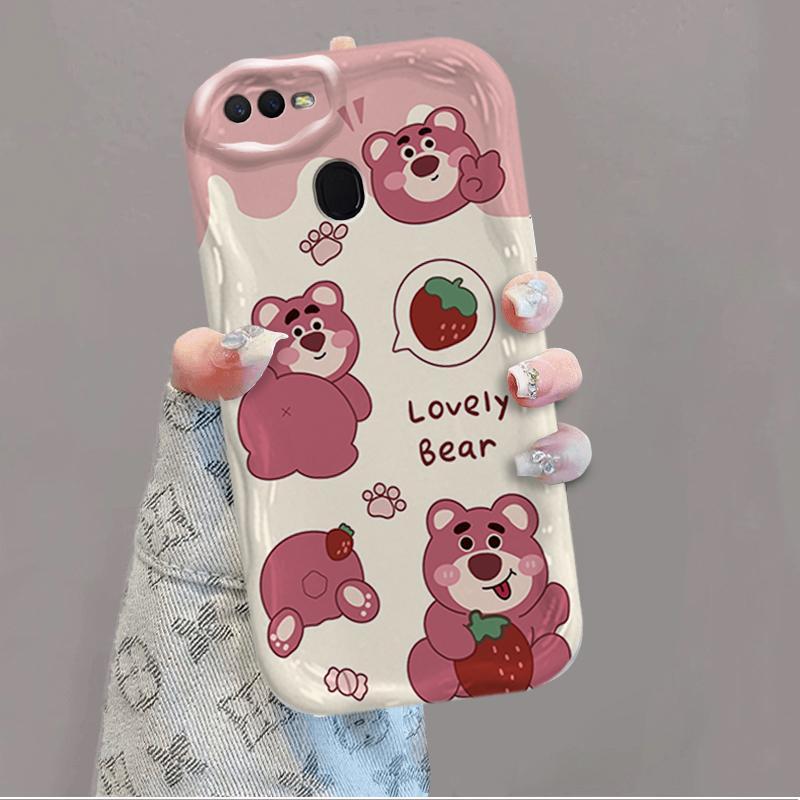Ốp Silicon Hoạt Hình Cho OPPO A5S A7 A12 F9 F9 Pro Phụ Kiện 3D Vỏ Điện Thoại Mềm Gấu Lotso Ốp Lưng Chống Sốc