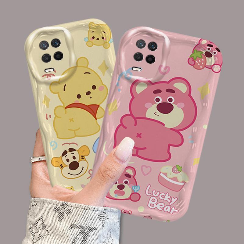 Ốp Silicon Hoạt Hình Cho OPPO A54 4G 3D Wave Vỏ Điện Thoại Mềm Winnie the Pooh Lotso Bear Ốp Lưng Chống Sốc