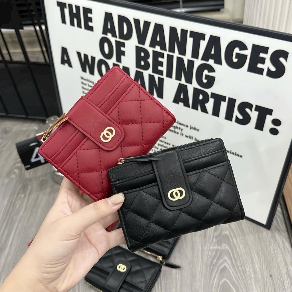 Ví nữ mini da trần trám nhiều ngăn phong cách trẻ trung năng động . C87 SHOP