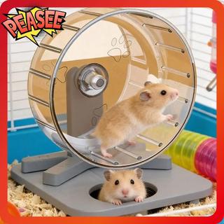 [PEASEE] Bánh xe chạy bộ Hamster, Bánh xe tập thể dục cho thú cưng trong suốt im lặng​, Dễ dàng tháo rời Đồ chơi tập thể dục chạy bộ bằng nhựa mở rộng Phụ kiện thú cưng