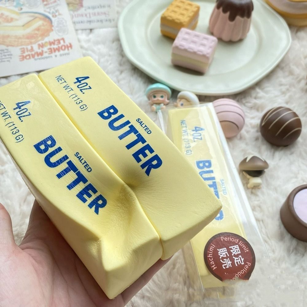 LOMBARDY Soft Slow Rebound Butter Stick, Đồ chơi ép bơ cầm tay chống căng thẳng, Đồ chơi nhào lộn Quà tặng thư giãn Đàn hồi co giãn Thực tế Thanh bơ trẻ em
