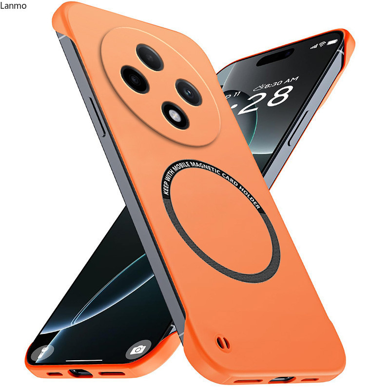 Mỏng Từ Tính Không Khung Cho OPPO F27 Pro Plus F27Pro + Ốp Điện Thoại Mờ Chống Trầy Xước Vỏ PC Cứng Không Viền Giáp Chống Sốc