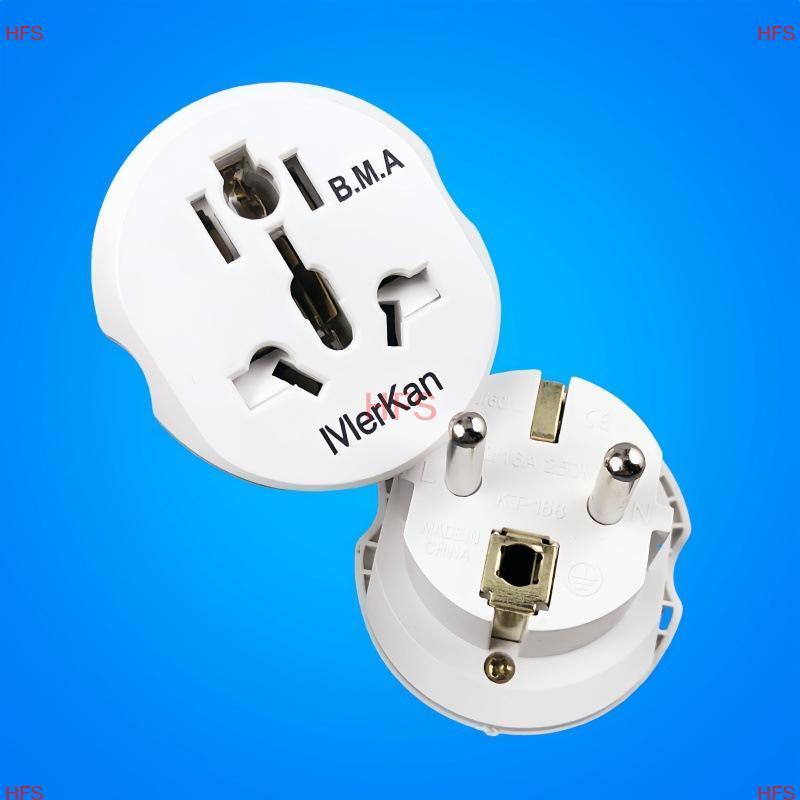 [HFS] 1 Cái Chất Lượng Cao Universal AU US UK CN Sang EU KR Wall Soet EU Plug Adapter 16A 250V Bộ Chuyển Đổi Du Lịch 2 Mũi Tròn MỚI