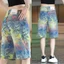 Quần Short Denim Jacquard Phong Cách Mỹ Cao Cấp, Thích Hợp Cho Nam Và Nữ