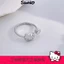 Nhẫn hoạt hình dễ thương tinh tế thời trang kim cương Hello Kitty Zircon
