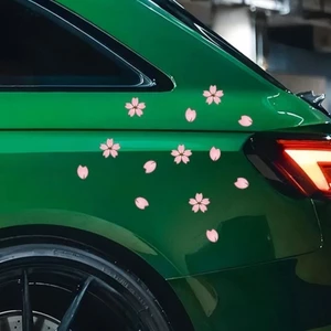 Hoa Anh Đào Dán Xe Hơi Pin Trang Trí Thân Xe Độc Đáo Chống Thấm Nước Trầy Xước Khối Trầy Xước Đề Can Xe Điện