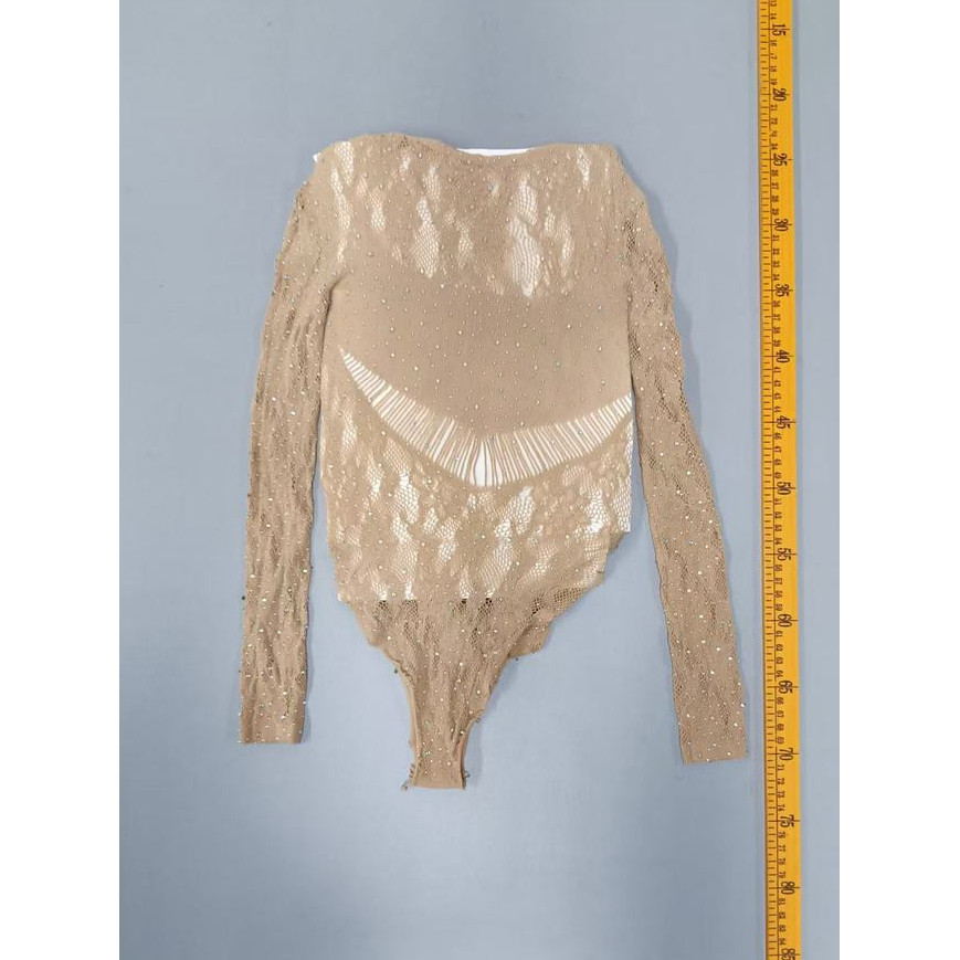 Milyfashion Áo sơ mi có độ co giãn tốt, form slim-fit, phong cách gợi cảm với cổ tròn và tay dài, phù hợp để nhảy múa