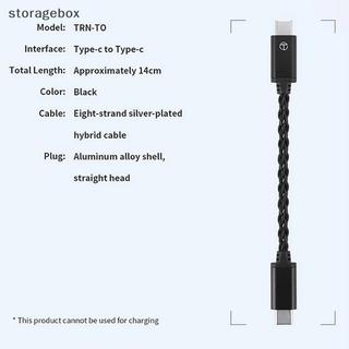 [Hộp lưu trữ] TRN TO Type C sang Type C DAC Amp Cáp nâng cấp Bộ chuyển đổi Hifi Bộ khuếch đại tai nghe Dây mạ bạc 8 sợi cho điện thoại TRN TE PRO Đẹp