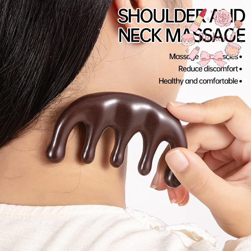 🎨Lược Gỗ Đàn Hương Massage Đầu Cổ Vai Gáy, Lược Massage Da Đầu Cơ Thể Chống Tĩnh Điện cho cả nam và nữ