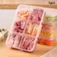 TRTR Trong Suốt 6 Lưới Hộp Bảo Quản Tủ Lạnh Dung Tích Lớn Hộp Bảo Quản Thịt Đông Lạnh Ngăn Thực Phẩm Dụng Cụ Nhà Bếp VN