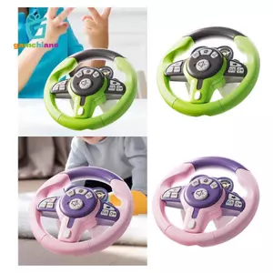 Gamchiano Đồ chơi vô lăng nhập vai tương tác cho trẻ em, Đồ chơi lái xe cho trẻ em, Chân đế có thể điều chỉnh để chơi tưởng tượng, Di động