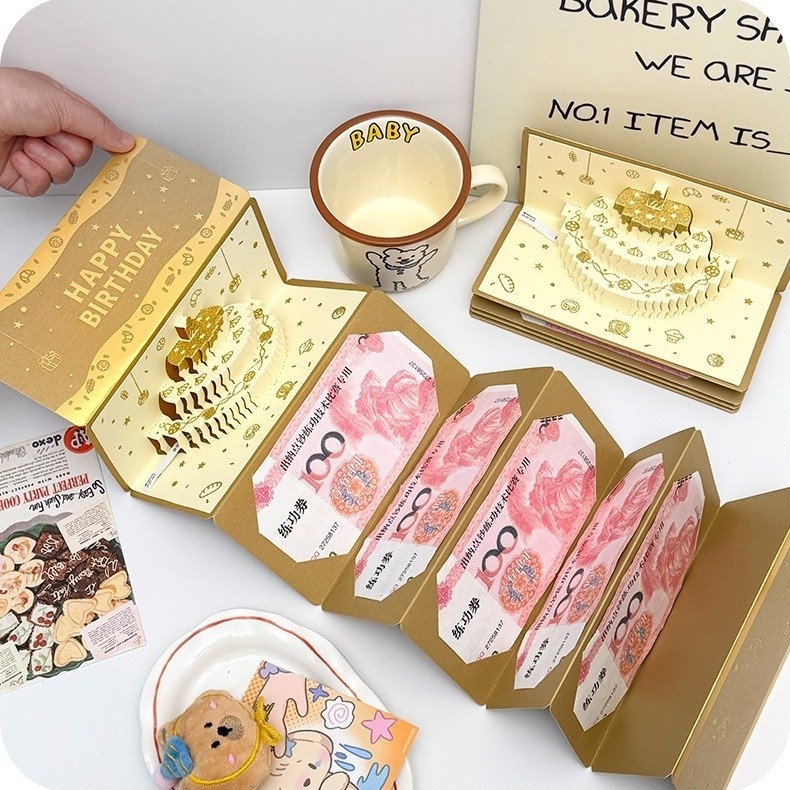 Mới 6 / 10Card Âm Nhạc 3D Sinh Nhật Màu Đỏ Gói Quà Sáng Tạo Cho Tiệc Sinh Nhật Ủng Hộ