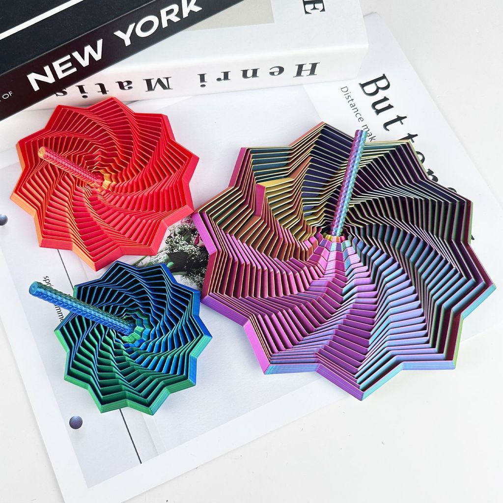 Đồ Chơi Xoay Tay Hình Tháp in 3D, Đồ chơi in 3D, Đồ chơi Fidget / Giải nén, Xoắn ốc, Mở rộng / Xoáy
