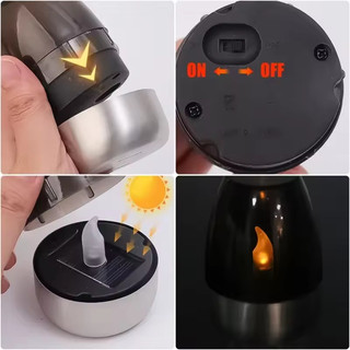 Đèn nến LED năng lượng mặt trời - Không cháy có thể sạc lại chống nước cho trang trí tiệc cưới trong vườn