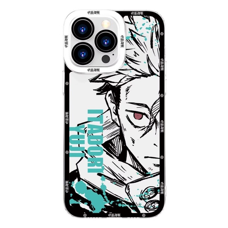 Jujutsu Kaisen Vỏ Điện Thoại Cho IPhone 15 12 13 14 Pro Max Plus Ốp Lưng Gojo Satoru Itadori Yuji Geto Suguru Mềm Trong Suốt TPU Xu Hướng Thương Hiệu Trong Suốt Hoạt Hình Silicon Chống Sốc