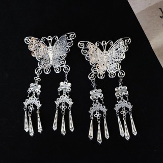 Áo Choàng và Phụ Kiện Tóc Hanfu Phong Cách Cổ Tích với Tua Rua, Chuông Bạc và Kẹp Áp Lực - Mã 0228