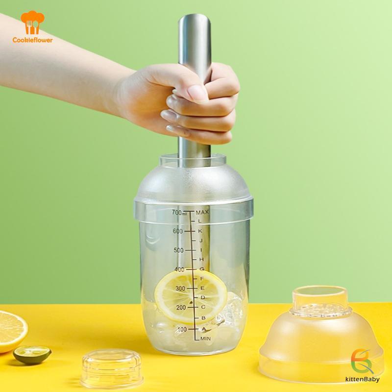 [Kitten-t] Bộ bình lắc cocktail 3 / 5 / 7 Bộ lắc cocktail và thước đo Jigger Bộ dụng cụ lắc tay hỗn hợp để pha chế và quán Bar tại nhà mới