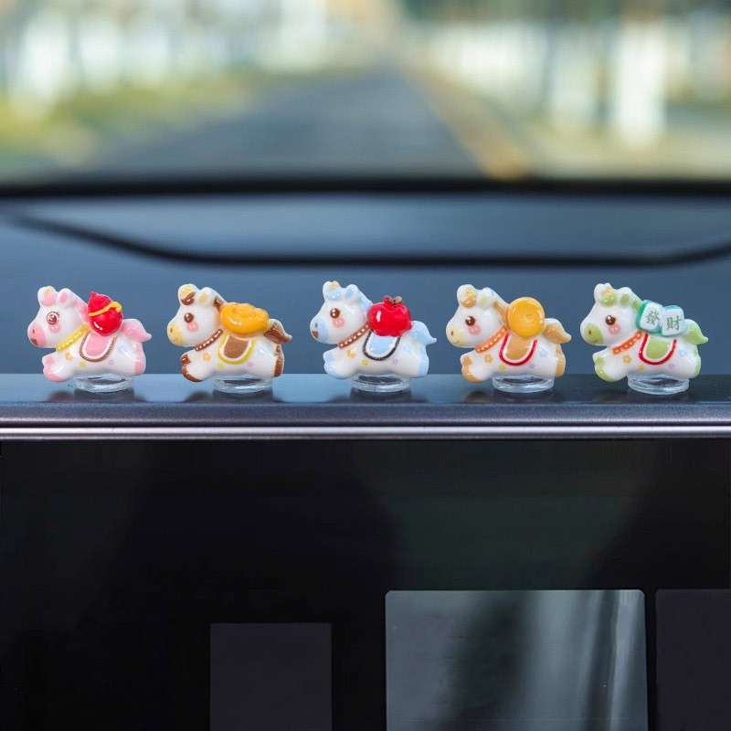 7 Chiếc Cung Hoàng Đạo Ngựa Đồ Trang Trí 2026 Ngựa Trung Quốc Linh Vật Đồ Trang Trí Xe Ô Tô DIY Đồ Trang Trí Nội Thất
