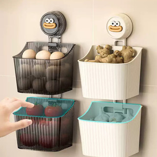 Hộp Đựng Tỏi Gừng Dán Tường Thoáng Khí Nhựa Cao Cấp Chống Ẩm Mốc Thiết Kế Treo Tiện Lợi Buna.