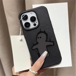 Đồ trang trí hình nhân xám dùng cho vỏ điện thoại 16 Promax, mẫu mới 16 với hoa văn lựu, 15 Pro giả da, 14 bộ