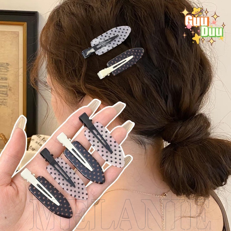 Kẹp Tóc Chấm Bi Acrylic Thời Trang - Dành Cho Nữ Bé Gái Mặc Hàng Ngày - Không Gãy và Mũ Ngọt Ngào