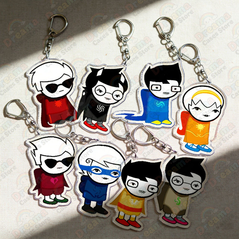 Homestuck Keychain Dave Strider Karkat Vantas Dirk Strider Jake English John Egbert Vriska Serket Eridan Ampora Acrylic