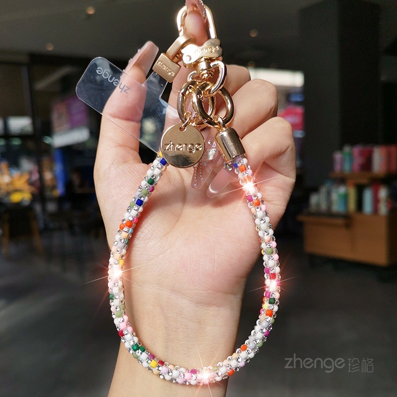 Dây Điện Thoại Di Động Nữ Cổ Tay Nhấp Nháy Kim Cương Độc Đáo Siêu Đẹp Ánh Sáng Sang Trọng Niche Tinh Tế Cao Cấp Ngắn Du Lịch Ngoài Trời