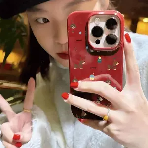 Full Screen Little Dog cho trường hợp điện thoại 17 16pro iPhone 15 Jelly Case 14 13pro11 Bề mặt sáng