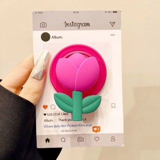 Ins Style Sáng Tạo Dễ Thương Hoa Tulip Hồng Từ Giá Đỡ Điện Thoại Siêu Mạnh Hấp Phụ Có Thể Thu Vào Túi Khí Đứng Từ Tính Tương Thích Cho Bé Gái