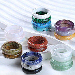 Gemstone Couple Rings by █diy゜ S925 Bạc●Đồ trang sức