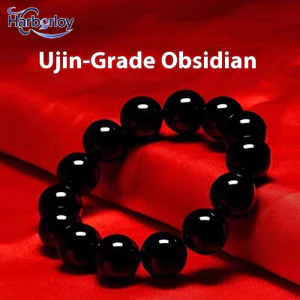 Vòng tay obsidian tự nhiên, phong cách đơn giản, phù hợp nam và nữ