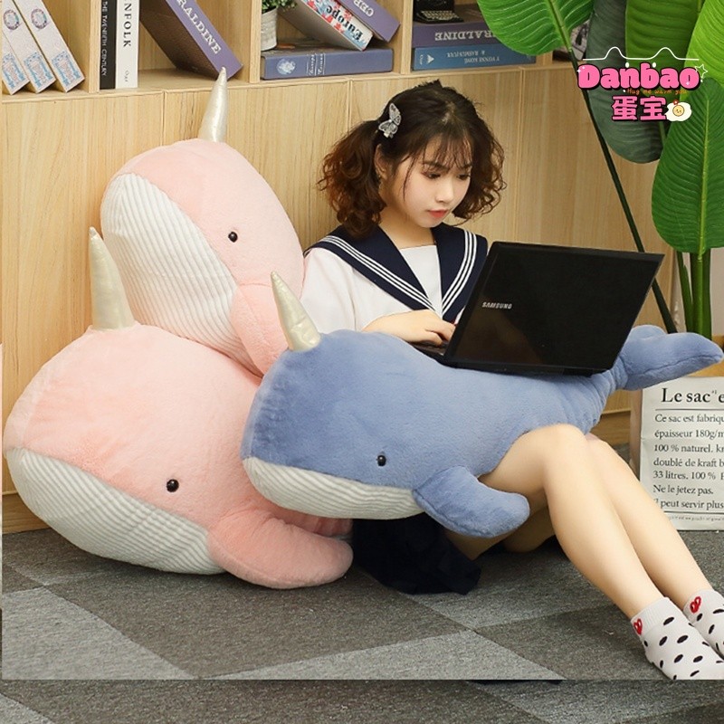 [DANBAO] Happy Lớn Kỳ Lân Cá Voi Sang Trọng Đồ Chơi Gối Cá Voi Dễ Thương Búp Bê Ngủ Chất Liệu Mềm Quà Tặng Cho Trẻ Em Quà Tặng Sinh Nhật DANBAO Đồ Chơi