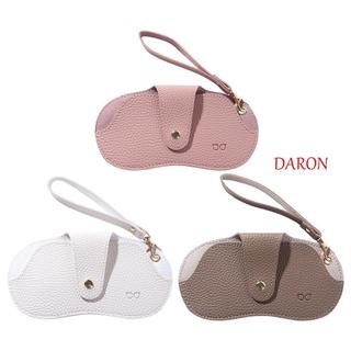 Túi đeo kính da DARON Pu, Túi đựng kính râm Hộp bảo vệ kính mắt Túi đựng kính, Di động di động có dây buộc Mặt dây chuyền Kính kẹp Kính râm Túi kính mắt ngoài trời