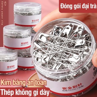 Kim băng cài áo set 80 chiếc, gồm size lớn vừa nhỏ, hợp kim bền chắc, dùng ghim quần áo và đồ thủ công